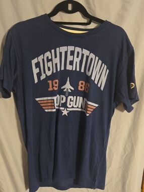 Fightertown Top Gun Graphic Tee - Navy Blue Size Large